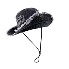 Chapeau de soleil Ă larges bords, chapeau de pĂŞcheur-Noir
