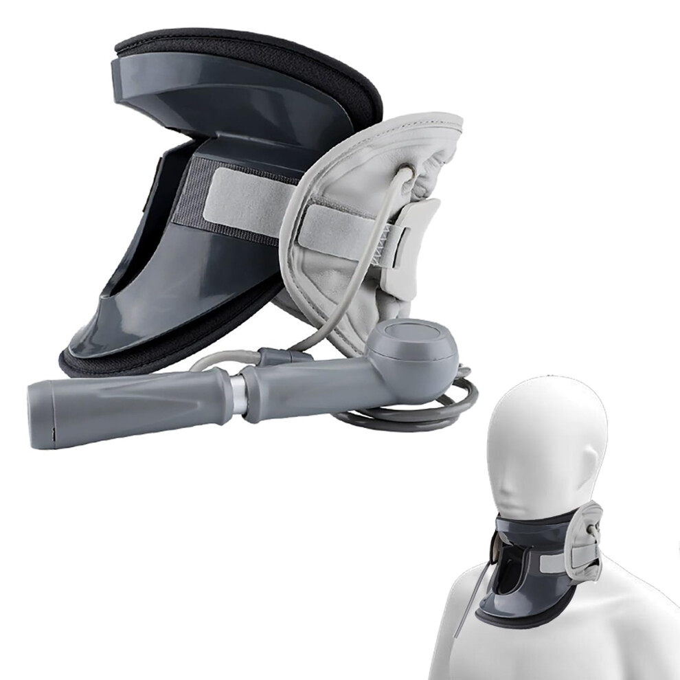 Neck Traction Device, Manual Inflation, Height Adjustable, Suitable for Neck Pain, Spinal Stretching