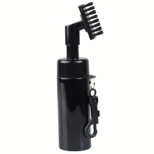 1 x Golf Club Cleaner, Grooved Tube Golf Brush, Golf Club Brush with LeakProof Reservoir Tube, Squeeze Bottle for Easy Cleaning, Black