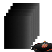 Grill Mat, Grill Mat, 5Piece HeatResistant Cuttable Fiberglass Mat Set for Restaurant Oven Bakery Household Kitchen