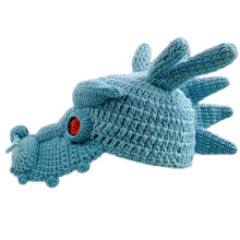 Chapeau de fête tissé à la main, décorations Loong-Bleu