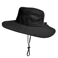 Chapeau d'alpinisme en plein air avec chapeau de pêcheur-Noir