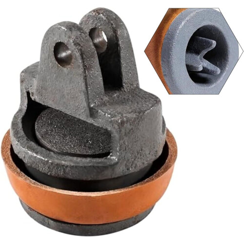 Cast iron hand pump, replacement piston with leather seal set, Type 75 1