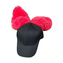 Chapeau de Baseball moderne avec oreilles de-oreille rose rouge