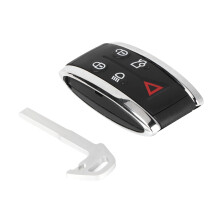 Chave remota inteligente para Jaguar XF XJ8XK8XKR XK, capa de chave de carro não cortada, substituição durável em plástico ABS resistente ao
