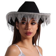 Chapeau de Cowgirl Ă franges en strass pour femmes,-Style 18