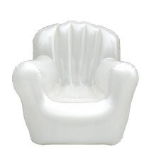 Pool Side Inflatable Chair for Outdoor Use-pearl white