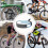 Reflective ankle bands for cycling, reflective belt  Adjustable elastic straps  light blue 3
