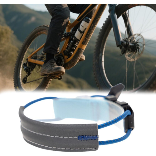 Reflective ankle bands for cycling, reflective belt  Adjustable elastic straps  light blue 1