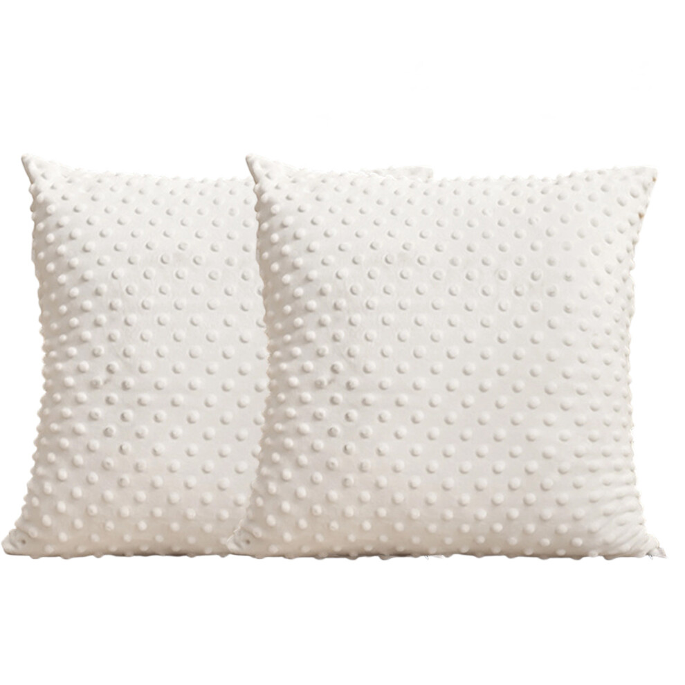 Bean Shape Throw Pillowcase Soft Plush Cushion Cover-White