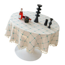 Sustainable Round Tablecloth Hard Wearing Polyester Cotton-bg