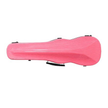 Professional 4/4 Violin Case Carbon Fiber UltraLight Single Shoulder Violin Case Waterproof Integrated Hygrometer (Brushed Pink)