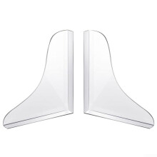 2 Pieces Acrylic Shower Splash Guards Corner Splash Guards Self Adhesive Transparent Shower Water Guard Set 2219cm