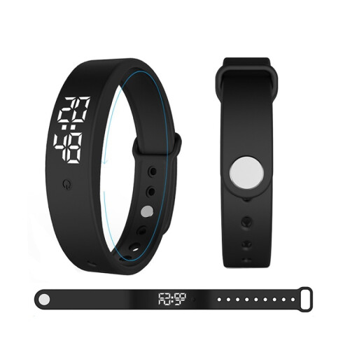 Fitness Tracker με μέτρηση βημάτων, παρακολούθηση πραγματικής θερμοκρασίας, βραχιόλι 1