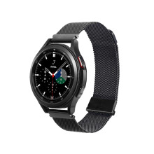 Pulseira de malha magnética para Samsung Galaxy Watch, pulseira de malha de aço inoxidável com fecho magnético de liberação rápida, design