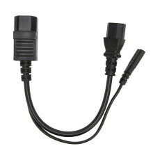 Napájecí rozbočovací kabel pro server IEC320C14 až C13+C7, nehořlavý, tepelně odolný prodlužovací kabel, funkce Plug and Play, ovladač