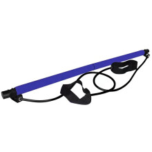 Abdominal Exercise Board Fitness Yoga Pilates Bar Stick Resistance Bands Trainer Yoga Pull Rods Pull Rope Home Gym Body Training Fitness Mat (Blue)