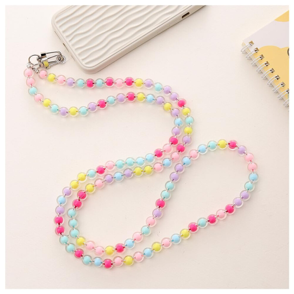 Mobile Phone Chain Colourful Acrylic Beads Chain 120 Cm Universal Pendant Antilost Lanyard Strap 3 9365049615440