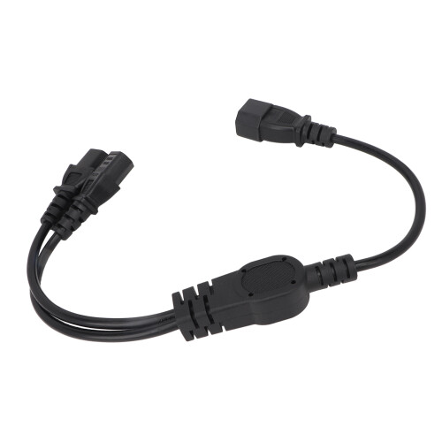 C14To2C13Power Y Splitter Adapter για Server UPS, Universal καλώδιο επέκτασης με υψηλή ονομαστική τάση, 2