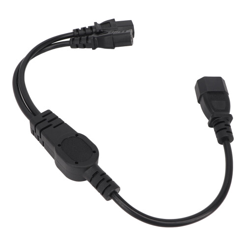 C14To2C13Power Y Splitter Adapter για Server UPS, Universal καλώδιο επέκτασης με υψηλή ονομαστική τάση, 1
