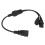 C14To2C13Power Y Splitter Adapter για Server UPS, Universal καλώδιο επέκτασης με υψηλή ονομαστική τάση, 5