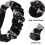 Pulseira elástica de tecido para smartwatch, modelo scrunchie, feita de algodão macio com estampas estilosas, design flexível e leve. 3
