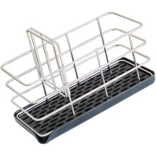 Compacte keukenorganizer voor de gootsteen, uitneembaar afdruiprek voor eenvoudige reiniging, robuust staal garandeert duurzaamheid en stabiliteit