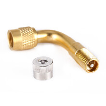 Extensor de vástago de válvula para inflado y mantenimiento sencillos, adaptador de válvula Schrader universal de latón duradero con ángulo de