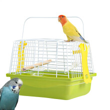 Travel Cage for Birds, Portable Wire Cage for Parrots, Outdoor Transport for Parakeets, Cockatiels, Turtle Doves