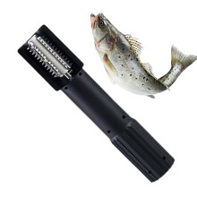 Fish scaler – automatic catfish descaler – electric scraper, waterproof, for cleaning and descaling, easy at home, freshwater fishing, black