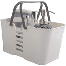 BPA Free Plastic Basket, Multi-scene Use With Smooth Rounded Edges, Grooved Handle Portable Cleaning Caddy For Storage Organization In Dorm, Bathroom,