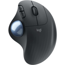 M575 Wireless Trackball Mouse  Simple thumb controls, smooth movements, ergonomic design, compatible with Windows, PC  Mac  Black