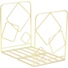 Fermalibri robusti color oro rosa, eleganti organizer da scrivania dal design geometrico e rotondo, ideali per la casa, la scuola e l'ufficio.