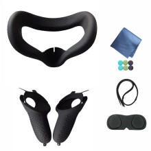 Copertura per impugnatura del controller VR per Oculus Quest2, copertura protettiva in silicone antiscivolo e anticaduta con cinturino da polso per