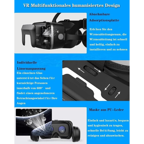 Ακουστικά VR για συσκευές iPhone και Android, καθηλωτική προβολή ταινιών 3D με 2