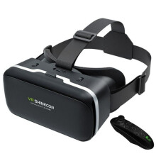 Óculos de Realidade Virtual 3D para iPhone e Android com Controle Remoto Bluetooth, Design Ergonômico com Alça de Cabeça Ajustável para uma