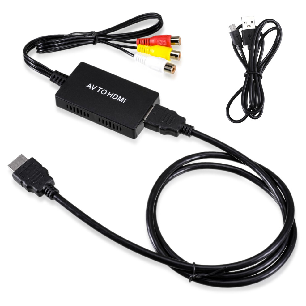 Rca To Hdmi Converter 1080P Av To Hdmi Adapter For Ps2/Ps3/Xbox/Snes/N64/Stb/Vhs/Vcr Dvd 9412369656735