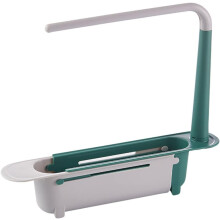 Solución de almacenamiento ajustable para fregadero, ventilación y drenaje sobre el estante del fregadero que mantiene su cocina ordenada, diseño