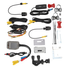Grabadora de conducción de motocicleta con doble cámara de vídeo delantera y trasera con resolución HD 1080P, función de sensor G, visión