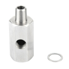 Raccordo connettore turbo, connettore sensore pressione olio4Manometro pressione olio aftermarket, acciaio inossidabileAdattatore da 1/8BSPT a NPT