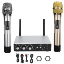Sistem profesional de microfon wireless UHF, calitate a sunetului fără pierderi și conexiuni flexibile pentru cântat neîntrerupt, întâlniri,