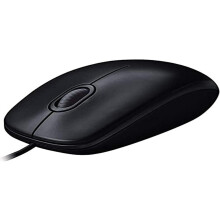 M90 Optical Mouse with cable, 1000 DPI sensor, USB port, three buttons for left and right handed, PC / Mac Gray