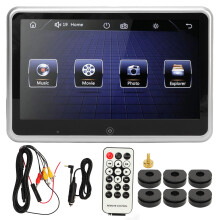 Système de divertissement arrière avec lecteur DVD, écran tactile LCD, lecteur multimédia CD et DVD, casque sans fil, émetteur infrarouge,