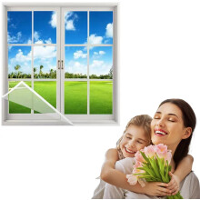 120x140cm Fly Screen for Windows, Mosquito Net, Easy to Assemble, No Drilling