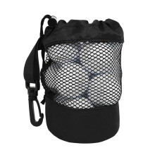 Golf ball bag, golf ball storage pouch Sports mesh bag organizer, with carabiner clip, small drawstring pouch for outdoor, gym, beach accessories