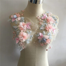 Neckline, Lace Collar, Lace Trim, Lace Applique, ThreeDimensional Flower Applique