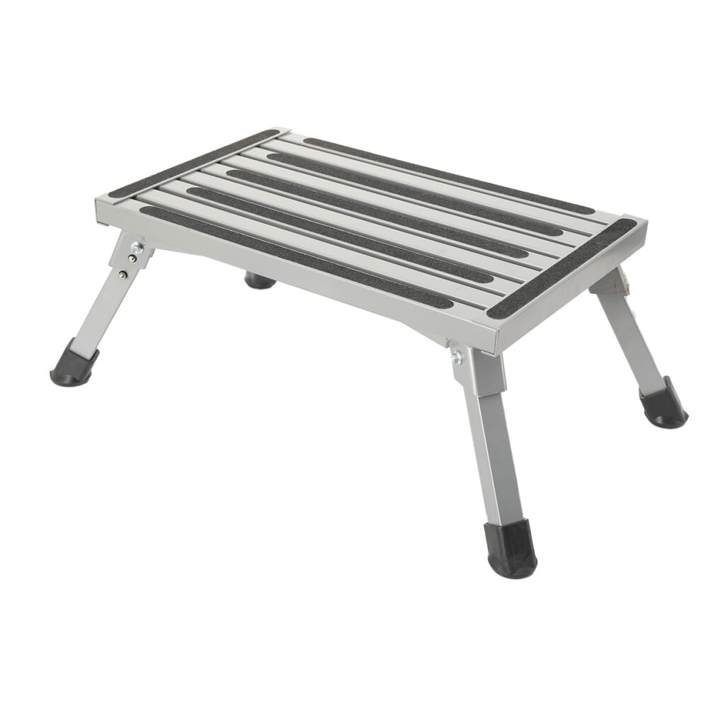 Folding Step Stool, Aluminum Ladder With Nonslip Surface, Max Load 150Kg 9189345758621