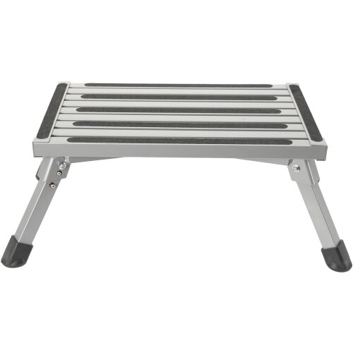 Folding Step Stool, Aluminum Ladder with NonSlip Surface, Max Load 150kg 2