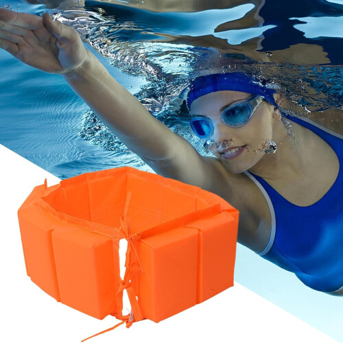 Adjustable swimming trainer belt, waterproof back float swim aid for adults 1
