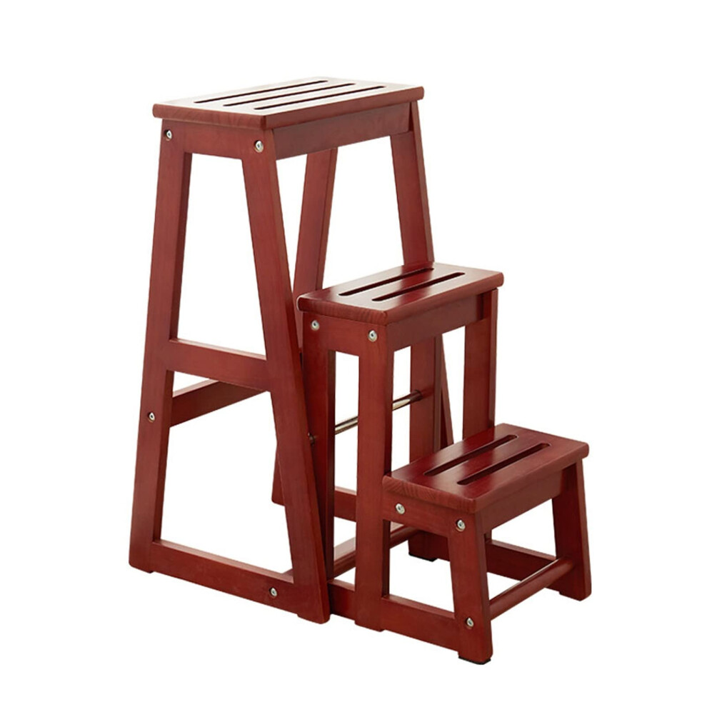 Wooden Step Stool Chair, Household Wooden 3Step Stool, Ladder Chair With Dual Purpose, For Climbing In The Kitchen, Office, Or Library. 9412369658388